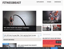 Tablet Screenshot of fitnessbeast.net